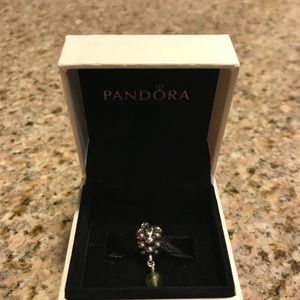 Authentic Retired Pandora Grape Charm with Peridot